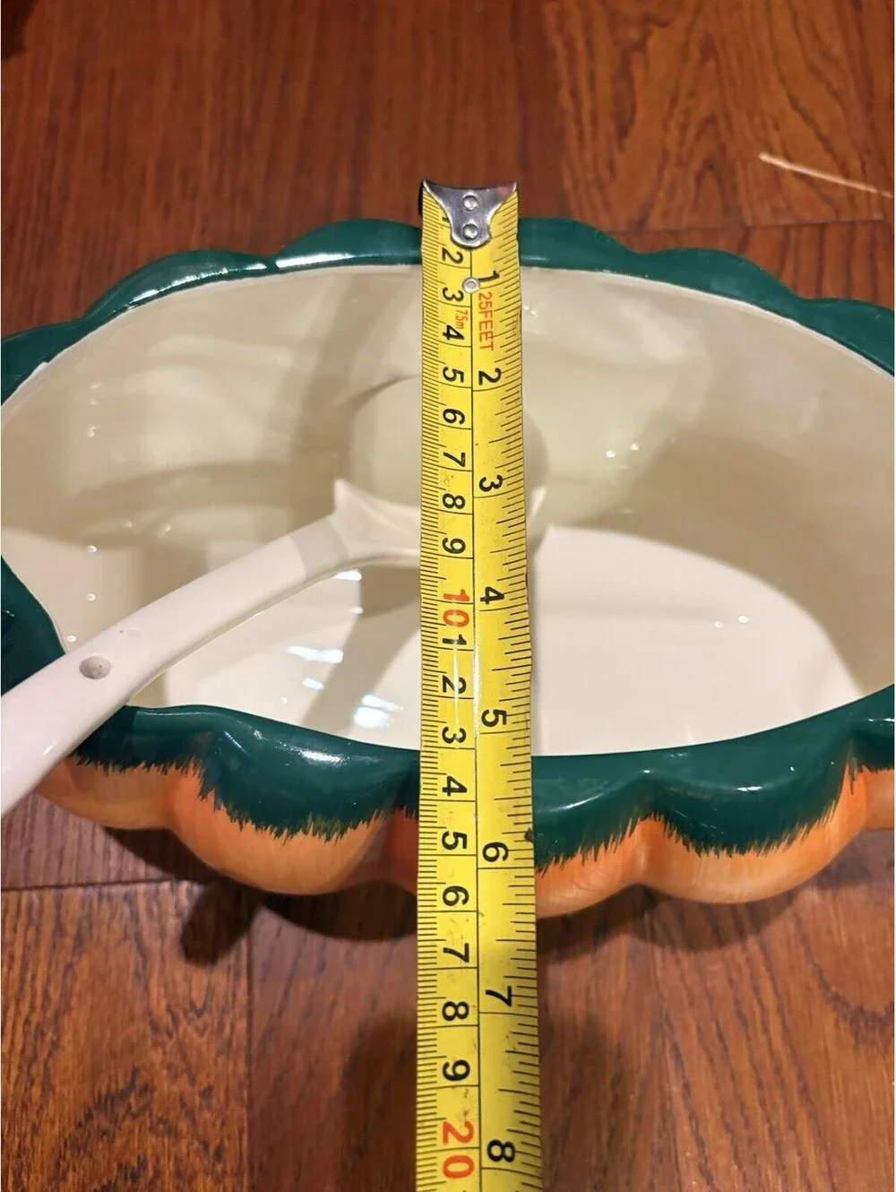 Pumpkin Patch Ceramic Covered Bowl Dish w/ Lid Fall Harvest Decor Thanksgiving